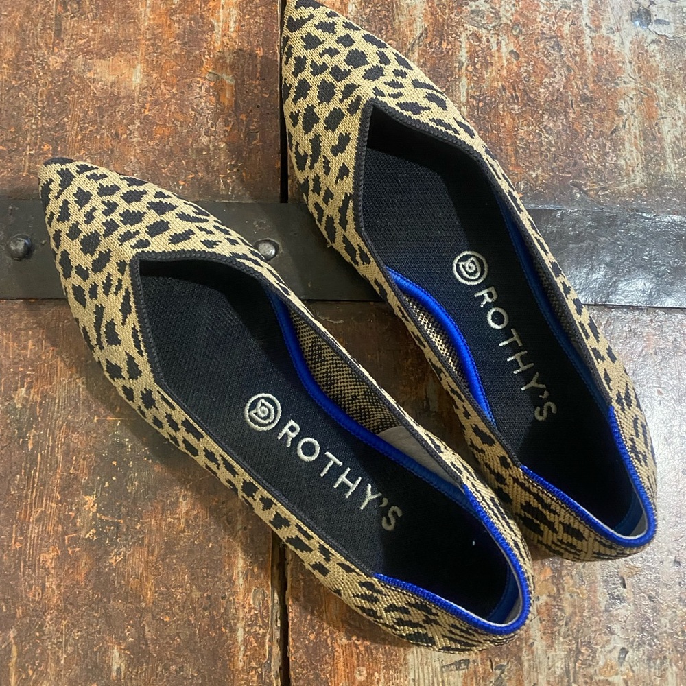 Rothy’s The Point leopard print 8.5